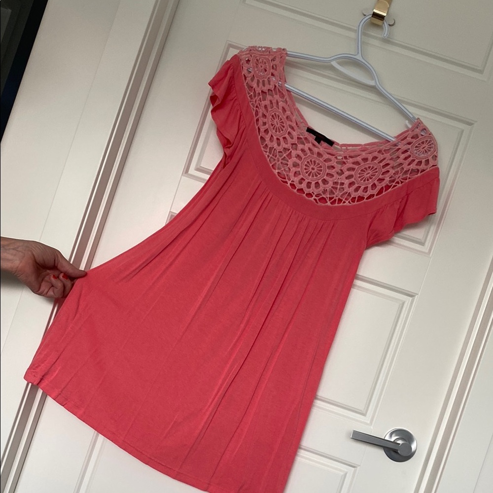Pink Cap Sleeve Embellished Tunic or short dress